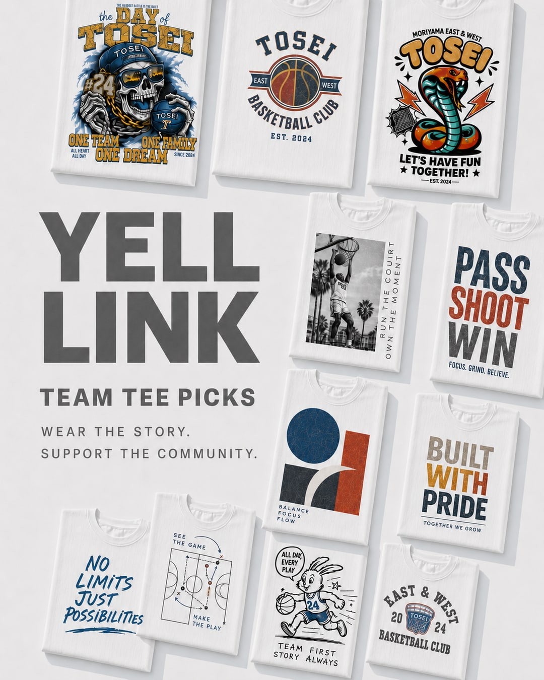 YELL LINK TEAM TEE PICKS ― チームのストーリーを着る、地域を応援するTシャツ